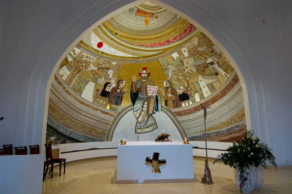 Czestochowa Puola Huhtikuuta 2018 Mosaiikki Jumalan Armon Pyhäkössä Pallottine Pappien — kuvapankkivalokuva