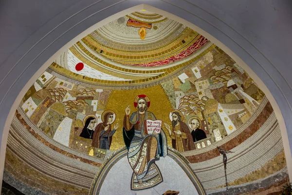 Czestochowa Polen April 2018 Mosaikk Helligdommen Guds Nåde Den Guddommelige – stockfoto