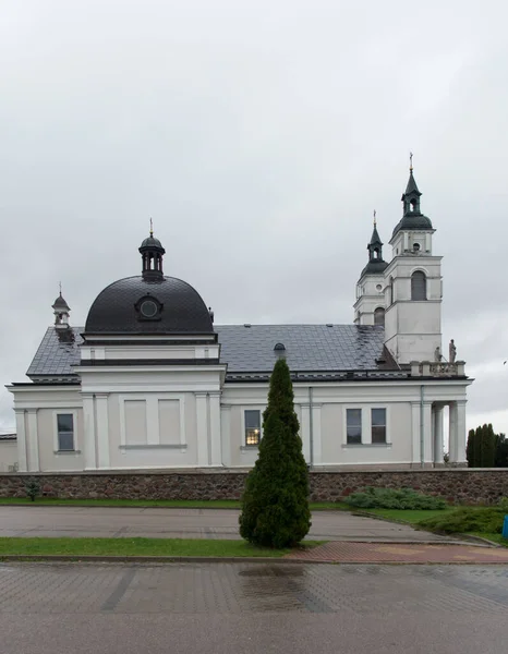 Church Anthony Sokolka Poland Place Eucharistic Miracle Cloudy Rainy Weather — Stock Photo, Image