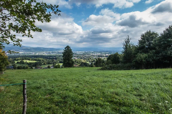 Silesian Beskids 波兰Bystra附近的风景 — 图库照片