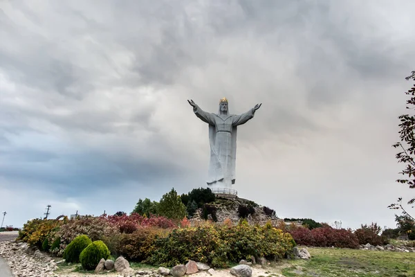 Den Största Figuren Kristus Kungen Världen Ligger Swiebodzin Polen — Stockfoto