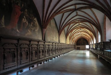 Pelplin, Polonya, 1 Eylül 2016: Pelplin 'deki Katedrale bitişik tarihi manastırlar