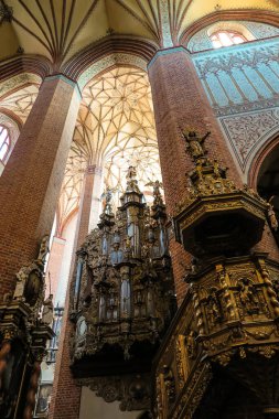 Pelplin, Polonya, 1 Eylül 2016: Pelplin, Polonya 'daki Katedralin Tarihi İçi