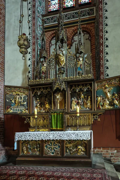 Pelplin Poland September 2016 Historic Interior Cathedral Pelplin Adoration Blessed — Fotografia de Stock