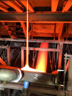 emaye, yükleme sırasında erimiş cam streams imalatı