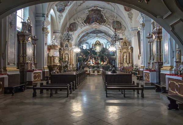 Гора Святой Анны Польша Января 2022 Года Внутри Базилики Святой — стоковое фото