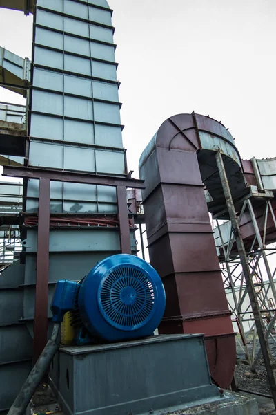 Grote Elektromotor Gebruikt Voor Het Aandrijven Van Radiale Ventilator — Stockfoto