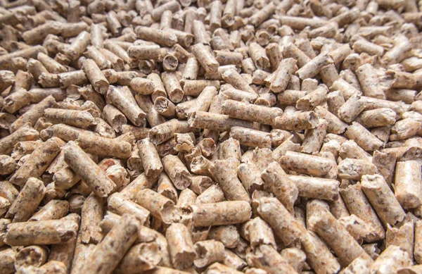 Wooden Pellets Used Fuel Ecological Heating Boilers Close Background — Stock Photo, Image