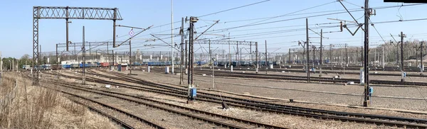 Fragmento Infra Estrutura Ferroviária Tarnowskie Gory Uma Cidade Norte Alta — Fotografia de Stock