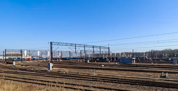 Fragment Infrastructure Ferroviaire Tarnowskie Gory Une Ville Nord Haute Silésie — Photo