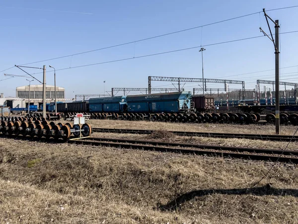 Vasúti Infrastruktúra Töredéke Tarnowskie Gory Ban Felső Szilézia Északi Részén — Stock Fotó