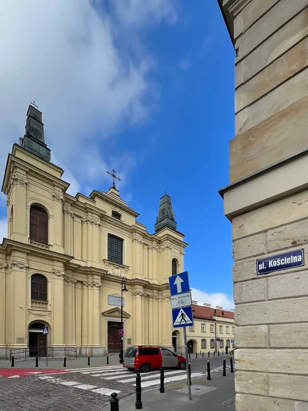 Ferencesek Római Katolikus Temploma Stigmata Franciszek Seraficki Zakroczymska Utcában Varsó — Stock Fotó