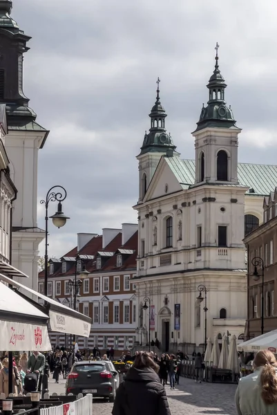 Warsawa Polandia April 2022 Gereja Roh Kudus Dan Biara Ordo — Stok Foto
