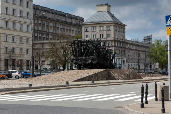 Monumento Caduti Assassinati Oriente Monumento Maksymilian Biskupski All Incrocio Tra — Foto Stock