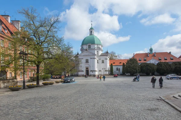 Kościół Kazimierza Sakramentek Warszawie Zbudowany 1688 1692 Według Projektu Wybitnego — Zdjęcie stockowe