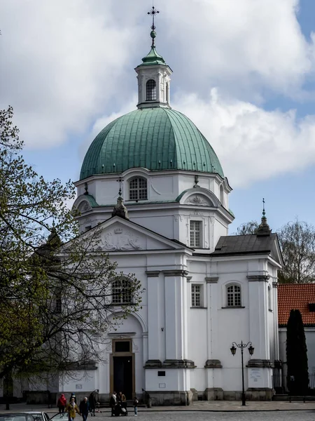 Kerk Van Casimir Sakramentek Warschau Gebouwd 1688 1692 Volgens Het — Stockfoto