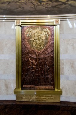 Torun, Polonya, 10 Mayıs 2022: Kutsal Bakire Meryem 'in Sığınağı, Yeni Evanjelizasyon Yıldızı ve Torun' daki Aziz John Paul II. Kutsanmış Bakire Meryem 'in Gietrzwald' daki hayaletlerinin anısına..