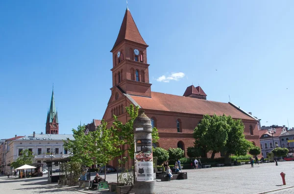 Torun Polonya Mayıs 2022 Eski Evanjelik Kilise Rynek Nowomiejski Torun — Stok fotoğraf