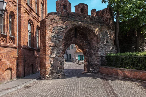 Ruins Teutonic Castle Torun Oldest Teutonic Structure Type Erected Right — Stock Photo, Image