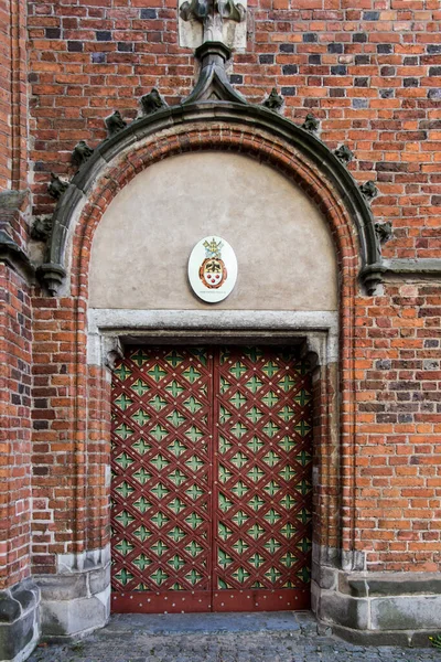 Torun Polonia Mayo 2022 Puerta Catedral San Juan Bautista Juan — Foto de Stock