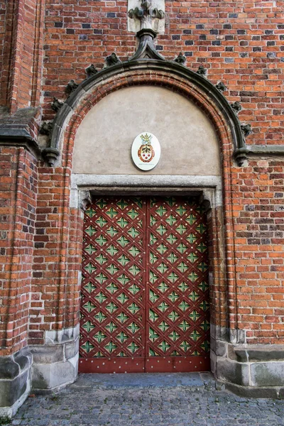 Torun Polonia Mayo 2022 Puerta Catedral San Juan Bautista Juan — Foto de Stock