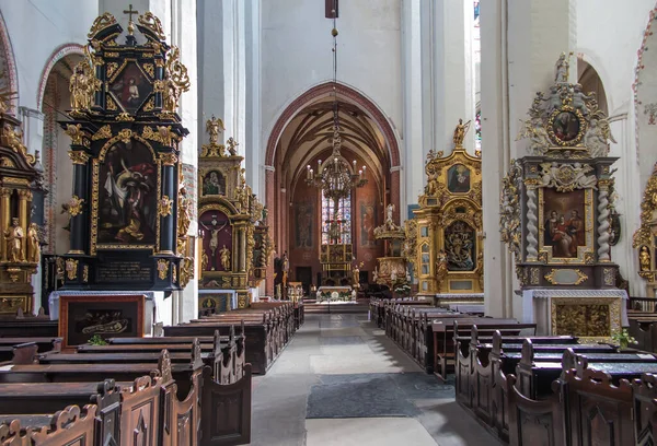 2022年5月9日 波兰托伦 施洗者约翰和托伦福音派约翰大教堂的内部 — 图库照片