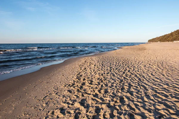 Spiaggia Vuota Sul Mar Baltico Jastrzebia Gora Polonia Maggio 2022 — Foto Stock