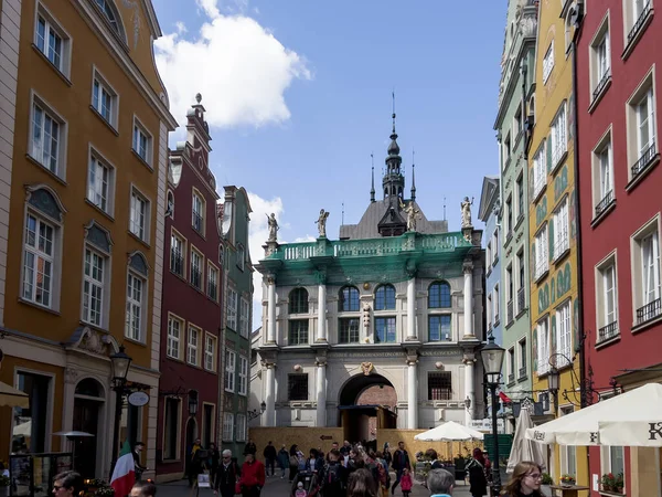 Gdansk Poland May 2022 Long Lane Street 17Th Century Golden — Zdjęcie stockowe