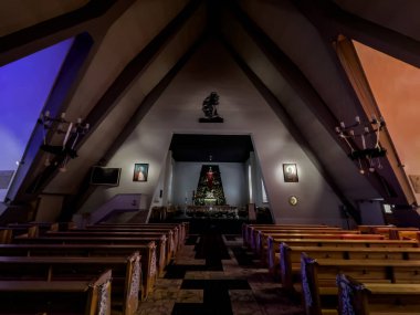 Roman Catholic Church of Assumption of the Blessed Virgin Mary in Wladysawowo,interior,