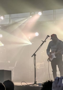 Rock band performance on stage during the so-called 