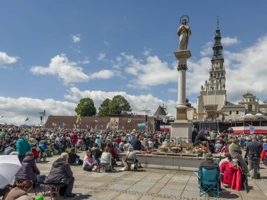 Czestochowa, Poland, May 21, 2022: XXVI Polish Catholic Renewal in the Holy Spirit Vigil at Jasna Gora in Czestochowa