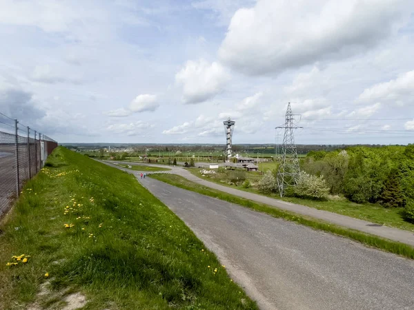 Observation Tower Zarnowiec Pomeranian Voivodeship Hydroelectric Power Plant Endless Construction — Stock Photo, Image