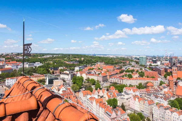 Вид Стару Частину Ґданська Базиліки Польща — стокове фото