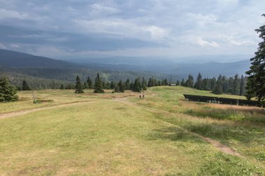Beskid Zywiecki, Hala Lipowska, Rysianka, picturesque mountains with beautiful views where dog hikes are possible.