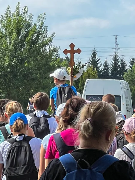 Walking Pilgrimage Our Lady Jasna Gora Czestochowa Poland — Stock Photo, Image