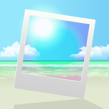 Polaroid yaz fotoğraf çerçevesi