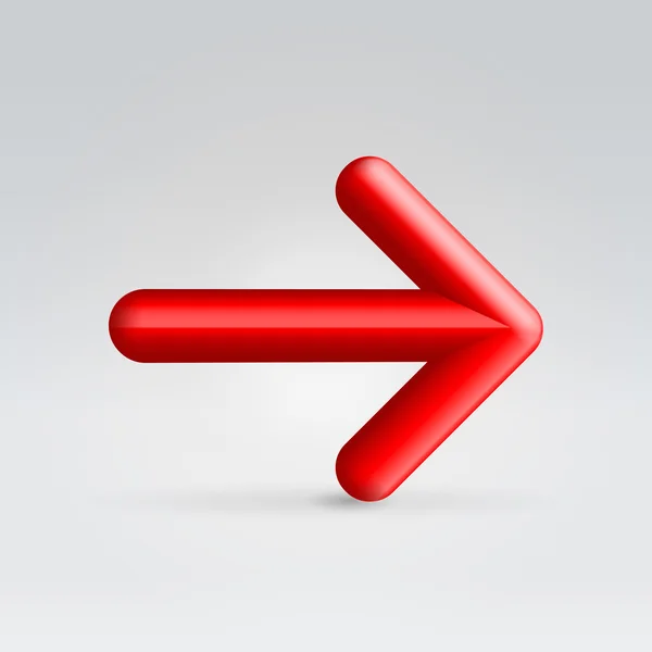 Rød pil til højre – Stock-vektor