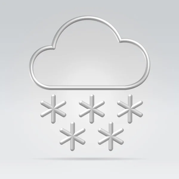 Snowing weather informer icon — Stock Vector