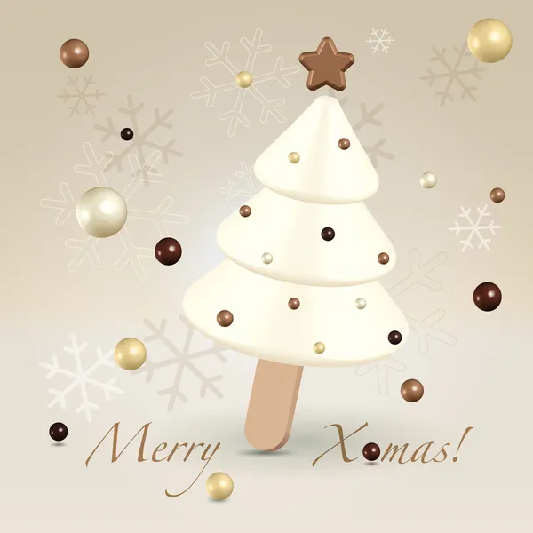 Chocolate dulce navidad saludo concepto — Vector de stock