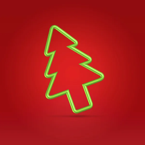Saludos navideños postal roja — Vector de stock