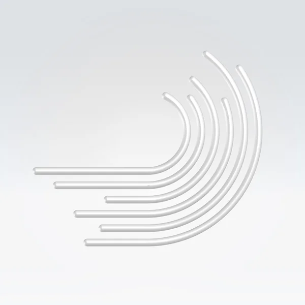 Icono de onda de alambre abstracto — Vector de stock