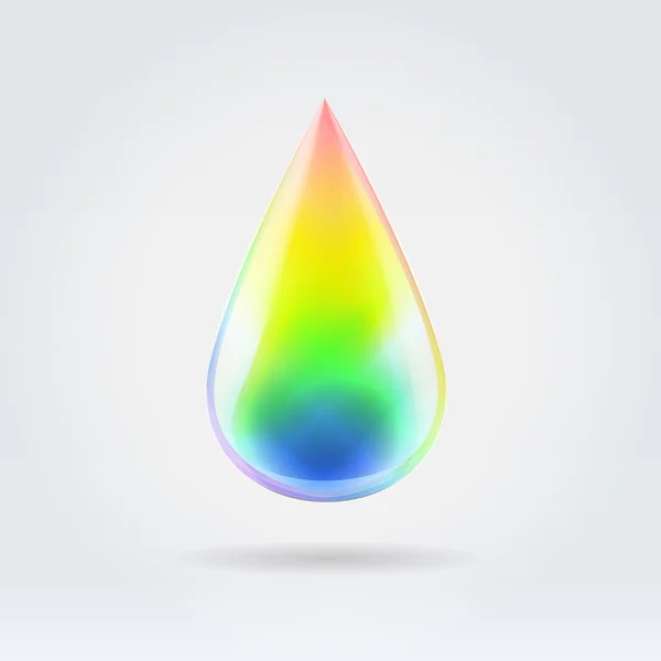 Goutte arc-en-ciel liquide magique — Image vectorielle