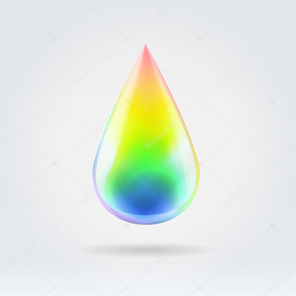 Magic liquid rainbow drop