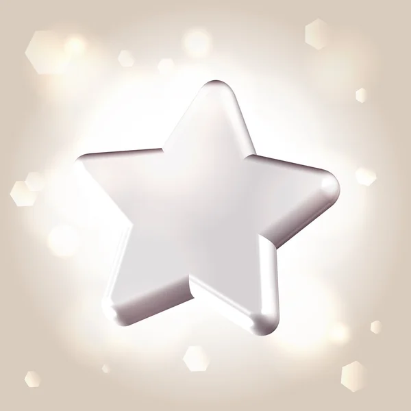 Silver metallic star prize — Stock Vector