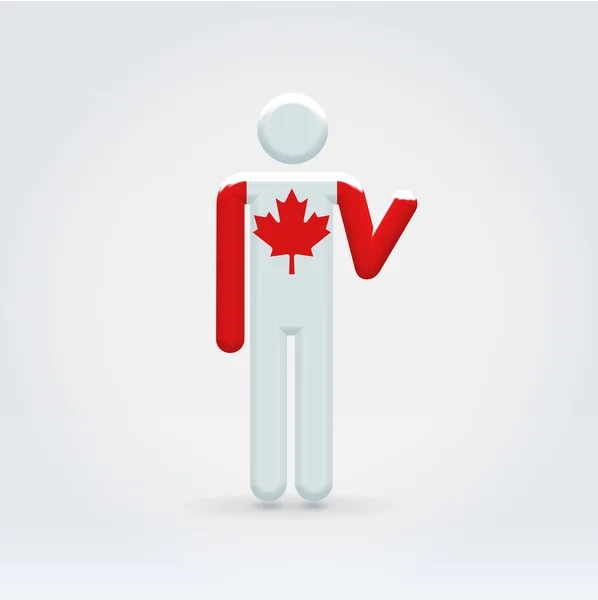 Canadian symbolic citizen icon — Stock Vector