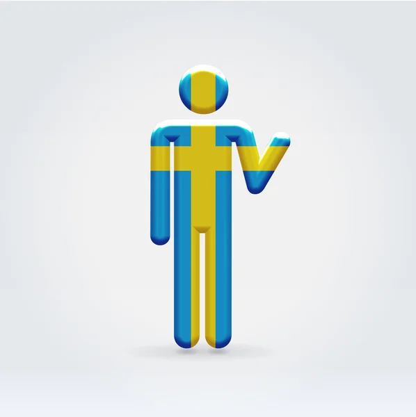 Sverige symboliska medborgaren ikonen — Stock vektor