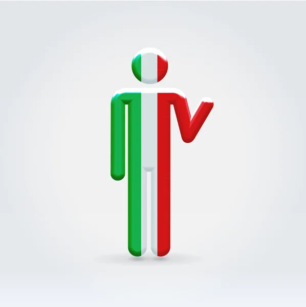 Italian symbolic citizen icon — Stock Vector