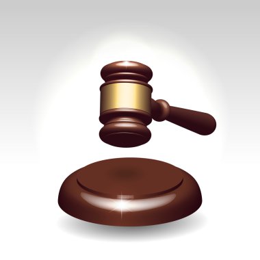 Wooden gavel as justice services symbol clipart