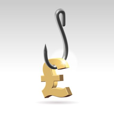 kimlik avı para metafor konsept illüstrasyon