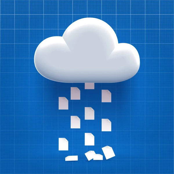 Herunterladen aus Cloud-Speicher — Stockvektor